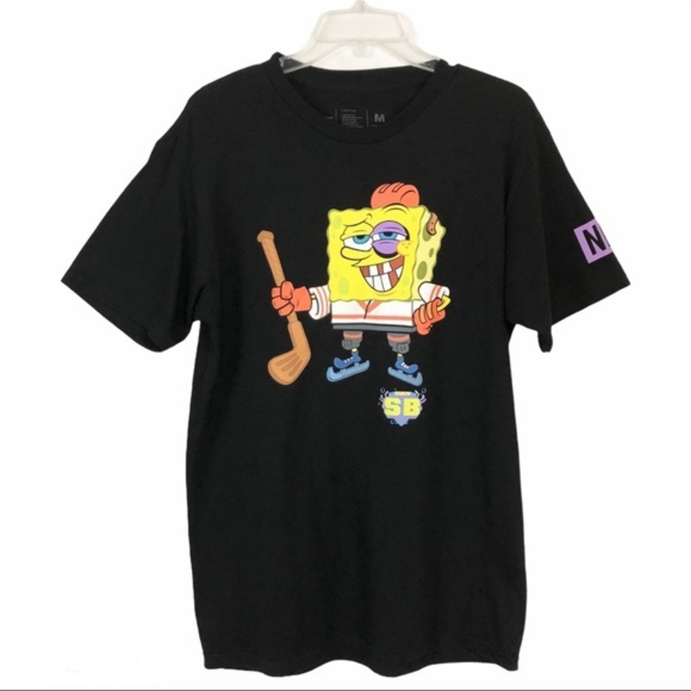 Neff Nickelodeon Hockey Sponge Bob Black Tshirt M